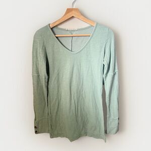 Americanable Thermal Shirt Womens Small Green Boho Southwestern Hippie Layer